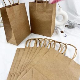 Gift Wrap 10pcs- Handbag Kraft Paper Packing Bag Takeaway