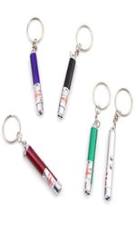 Red Laser Pointer Pen Key Ring with White LED Light Show Portable Infrared Stick Funny Cats Pet Toys Whole 2185 V22280256