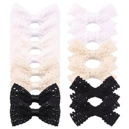 Baby Girls Solid Color Hair Bows Hair Clips Kids Linen Bowknot Barrettes Hairpins Children Hairgrip Headwear Hair Accessories LL