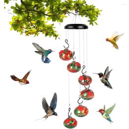 Other Bird Supplies Wind Chimes Hummingbird Feeders Hanging Humming Feeder With Detachable Base For Outdoor Garden Decor