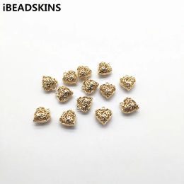 Components New arrival! 13x11mm 100pcs Copper Heart shape Charm for Necklace jewelry DIY making /Earrings parts,hand Made Jewelry DIY