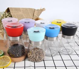 Salt and Pepper mill grinder Glass Pepper grinder Shaker Salt Container Condiment Jar Holder New ceramic grinding bottles8634837