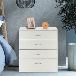 ZK20 Modern Simple 4-Drawer Dresser White