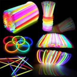 Party Decoration Pieces Of Fluorescent Lights Glowing In The Dark Bracelet Necklace Neon Wedding Birthday Halloween PrPartyParty3107469