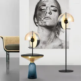 Floor Lamps Nordic Designer Theia Lamp Modern Led Glass Shade Table Living Room Studio Coffee Iron Bracket Desk Lighting