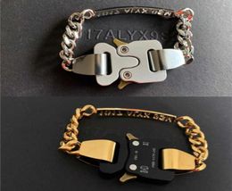 Golden 1017alyx9sm Buckle Bracelet Men Women 11 Top Quality Openwork Letters Hero Charm Chain Titanium Alyx Bracelet Q071770833454542039