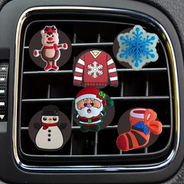Car Air Freshener Christmas Cartoon Vent Clip Clips Conditioner Outlet Per Replacement Drop Delivery Ot2Jf Oteze