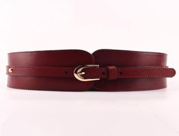 100 Cowskin Wide Belt For Women High Quality Ceinture Femme Elastic Waistband Female Vintage Genuine Leather Belt Buckles T2005111828495