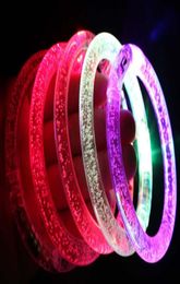 100pcs LED Flash Blink Blinking Colour Changing Light Lamp Party Decoration Wedding Fluorescence Club Stage wrist Bracelet Bangle4101204