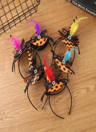 Holiday Party Pumpkin Witch Hat Headband Halloween Skull Hair Accessories Adult Childrens Atmosphere Performance Party Hat Christm5428659