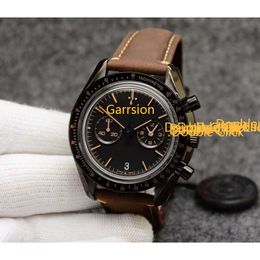 mens watch high quality designer watches vk quartz chronograph watchs battery movement leather strap AAA menwatch montre de relojes moonswatch chrono all working