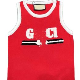 Women Colour block summer designer terry cloth logo embroidery knitted vest tanks