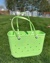 Bogg Beach Bag Summer Outdoors Waterproof And Washable Handbag EVA Basket Women Picnic Tote Bag Holes Pouch Shopping Bag 240504