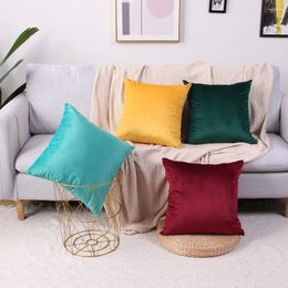 Pillow Velvet Cover Colorful Throw Sofa Home Decoration