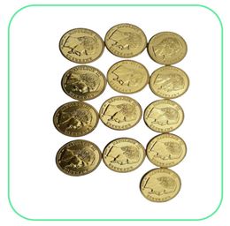 FRANCE A set of 18531860AB13PCS Made Of BrassPlated Gold NAPOLEON 20 FRANCS BEAUTIFUL COIN COPY Coin5458060