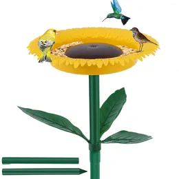 Other Bird Supplies Feeder Wild Sun Floral Standing Outdoor Bath Feeders Bowl Shape Tray Decorative Garden Yard