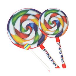 Other Office School Supplies Wholesale Lollipop Hand Drum Head With Stick Percussion Musical Educational Toy Instrument For Ktv Par Dhnfx