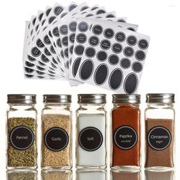 Window Stickers Kitchen Organizer Paper 320 Printed Spice Jar And Pantry Label Set Chalkboard Round Labels Tags Pen Removable