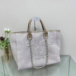 Large capacity Pearl beach Tote bag Fashion handbag chain shoulder bag 49*31*19 factory direct sales