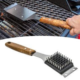 Tools Stainless Steel BBQ Cleaning Brush Mesh Decontamination And Rust Removal Kitchen Accessories