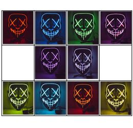 Drop Halloween Mask LED Light Up Party Masks The Purge Election Year horror Masks Festival Cosplay Glow In Dark NightClub4540477