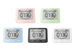 LCD Screen Digital Wall Clock Bathroom Temperature Humidity Countdown Timer Watches Wash Shower Hanging Alarm Clocks Waterproof9631490