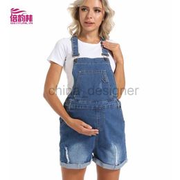 Sommer neue schwangere Frauen Cowboy -Gurthose, schlanker, großer, locker gedrehter Shorts