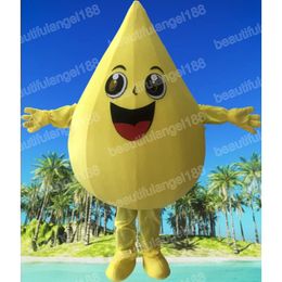 2024 High Quality Yellow Water Drops Mascot Costume halloween Carnival Unisex Adults Outfit fancy costume Cartoon theme fancy dress for Men Women