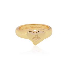 Designer Westwoods Smooth Face Small Love Ring Simple and Fashionable Saturn High Edition Nail QUMC