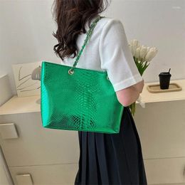 Shoulder Bags 2024 Korean Crocodile Pattern Bag Large Capacity Women's Handbag Fashion Solid Ladies Crossbody