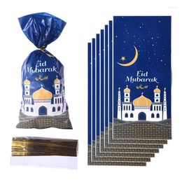 Gift Wrap Eid Mubarak Bags Plastic Candy Cookie Bag Ramadan Decoration 2024 Islamic Muslim Party Supplies Gifts