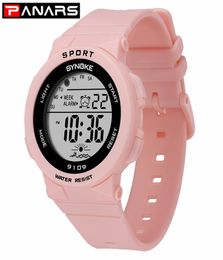 PANARS Fashion Colourful LED Lights Kids Students Watches Waterproof Children Women Digital Alarm Date Casual Sports Wrist Watch7601262