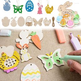 Party Favour Foam Easter Eggs Chicken Craft Kids Gifts Toy Happy Egg Handmade Decorations Hanging Wood Painting