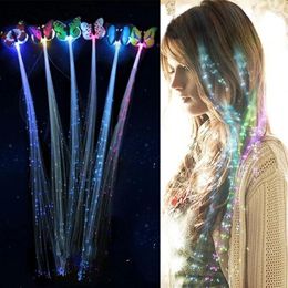 Party Favour LED Flashing Hair Braid Glowing Luminescent Hairpin Novetly Ornament Girls Toys Year Christmas Gift