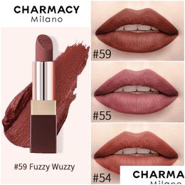 Lipstick Chary Matte Durable Easy To Wear Natural Red Veet Lip Stick Colouring Makeup Women Beauty Cosmetics 240111 Drop Delivery Healt Dhr4W