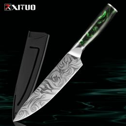 Professional Chef Knife, 8" Sharp Stainless Steel Kitchen Knife with Ergonomic Handle, Chopping Knife for Meat, Vegetables