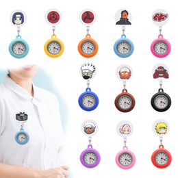 Pocket Watch Chain Naruto Clip Watches Doctor Nurse For Women And Men Brooch Pin-On Fob With Second Hand Drop Delivery Otxld
