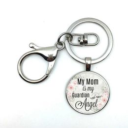 Keychains Lanyards Mom my mother is my guardian angel Keychain commemorating charm in memory losing mother angel Keychain Y240510