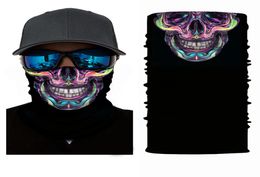 10pcsMulti functional magic neckband outdoor sports cycling sun mask seamless Skull Scarf2064040