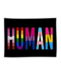 Human Lgbt Pride Flag 3x5ft 90x150cm Advertising Sports Outdoor or Indoor Club Digital printing Banner and Flags Whole6077881