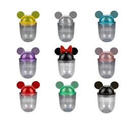 9 Colors 12oz Acrylic Mouse Ear Tumblers with Straw Clear Plastic Dome Lid Tumbler for Kids Children Parties Double Walled Cute C2073267