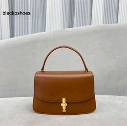 The Row TR Handbag Sofia Calf Handle Top Bag Top-quality 10 Fashion Luxury Designer Handbags Black Brown Purse Foreign Style Handbag