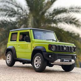 Diecast Model Cars 1 18 Suzuki Jimny SUV Alloy Car Model Die Casting and Toy Car Wheel Turning Sound and Light Car Toy Model Series Gifts