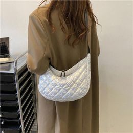 Shoulder Bags Simple Ladies Handbags Quilted Autumn Winter Shopper Bag Women Rhombus Pattern Messenger Large For Travel Girl Satchel