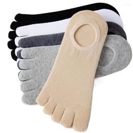 Men's Socks Anti-skid Five Toe Fashion Sport Sock Simple Finger Invisible Running Hosiery Breathable