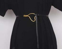 Long Cow Leather Selftie Belt Waistband Women Vintage Metal Clasp Buckle Waist Belt Women Winter Dress Genuine Leather Belt New5788276