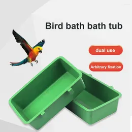 Other Bird Supplies Cage Food Box Easy To Clean Feeder Hanging Feeding Parrot Bath Tub Essential For