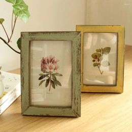 Frames 5 Colors Po Frame Fashion Wall Hanging Solid Wood Picture Stand 5inch Draw Gift