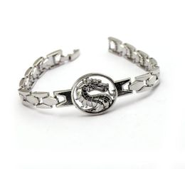 Charm Bracelets Classic Game Souvenir Mortal Kombat Jewelry Dragon Silver Chain Bracelet Trendy Metal Men Gift7518542