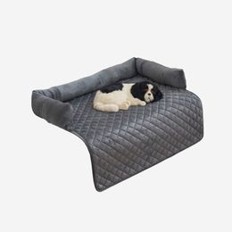 Plush pet sofa cushion with pillow pet supplies cat and dog sofa bed pet nest cushion 240515